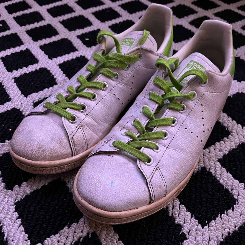 Adidas Kermit the Frog Stan Smith Green and White Tennis shoes 10.5